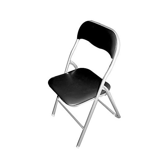 Padded Seat Folding Chair black Vinyl 
