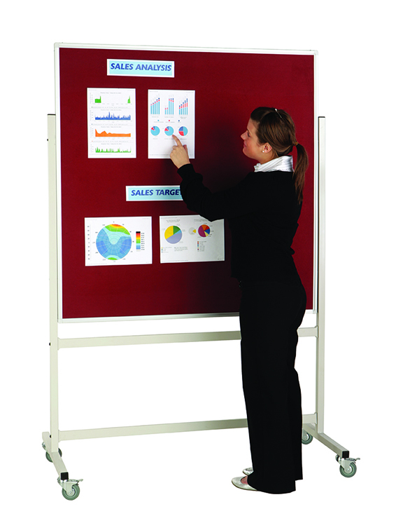 Mobile Double Sided Noticeboard 1200 x 900