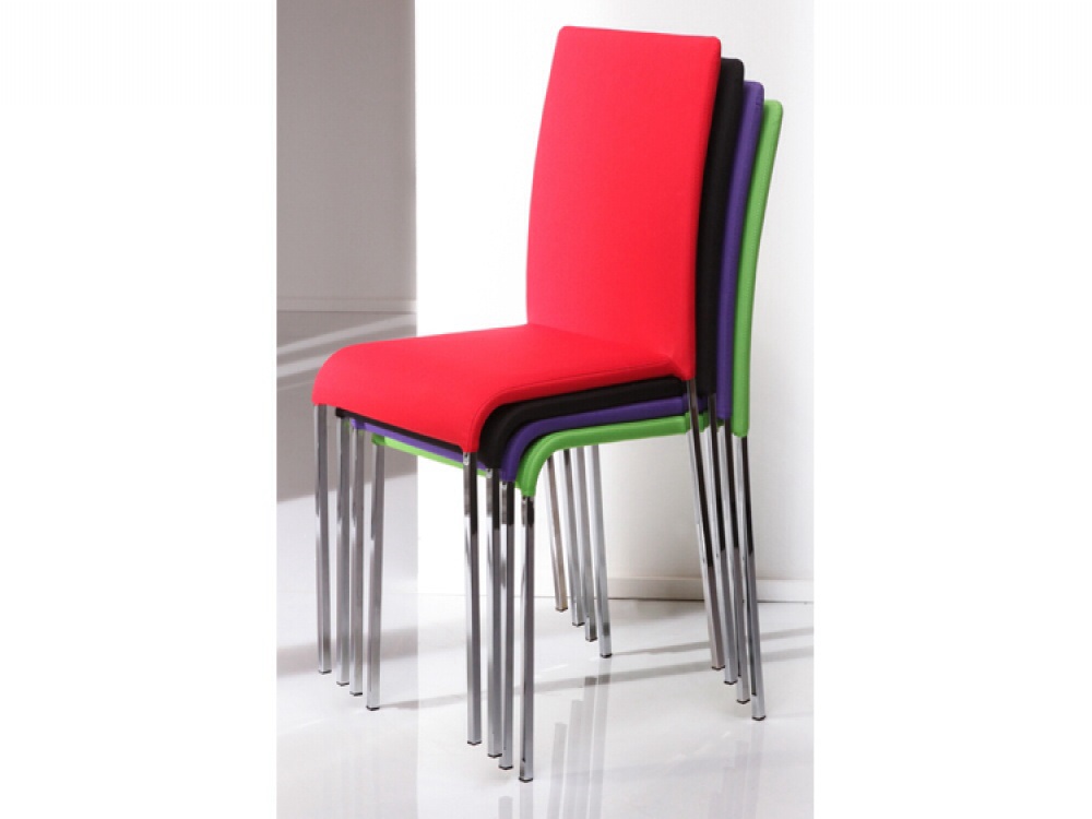 Modern fabric stacking chair 