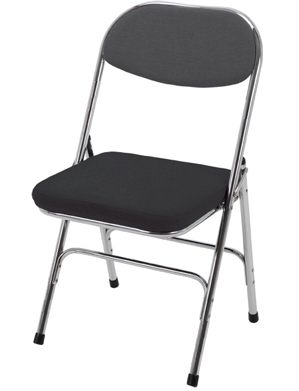 Folding Chair - Black , blue or red  fabric and silver frame