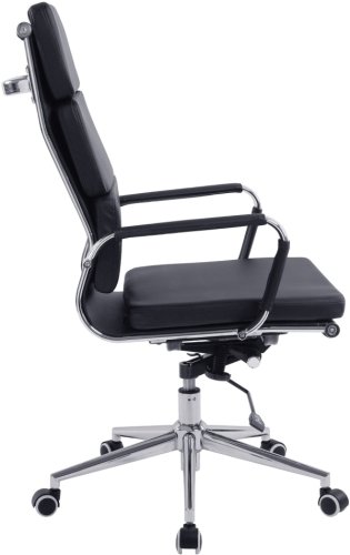 Designer Epsom  High Back Softpad Leather Office Chair Swivel Black 