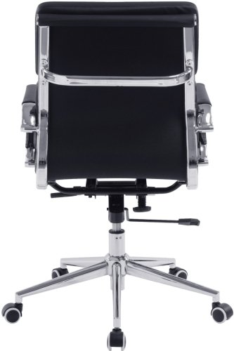  Designer Epsom  Medium Back Softpad Leather Office Chair Swivel Grey