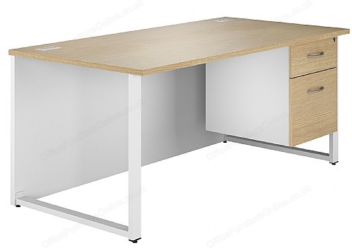Next Day Oak Single Pedestal Desk 1200