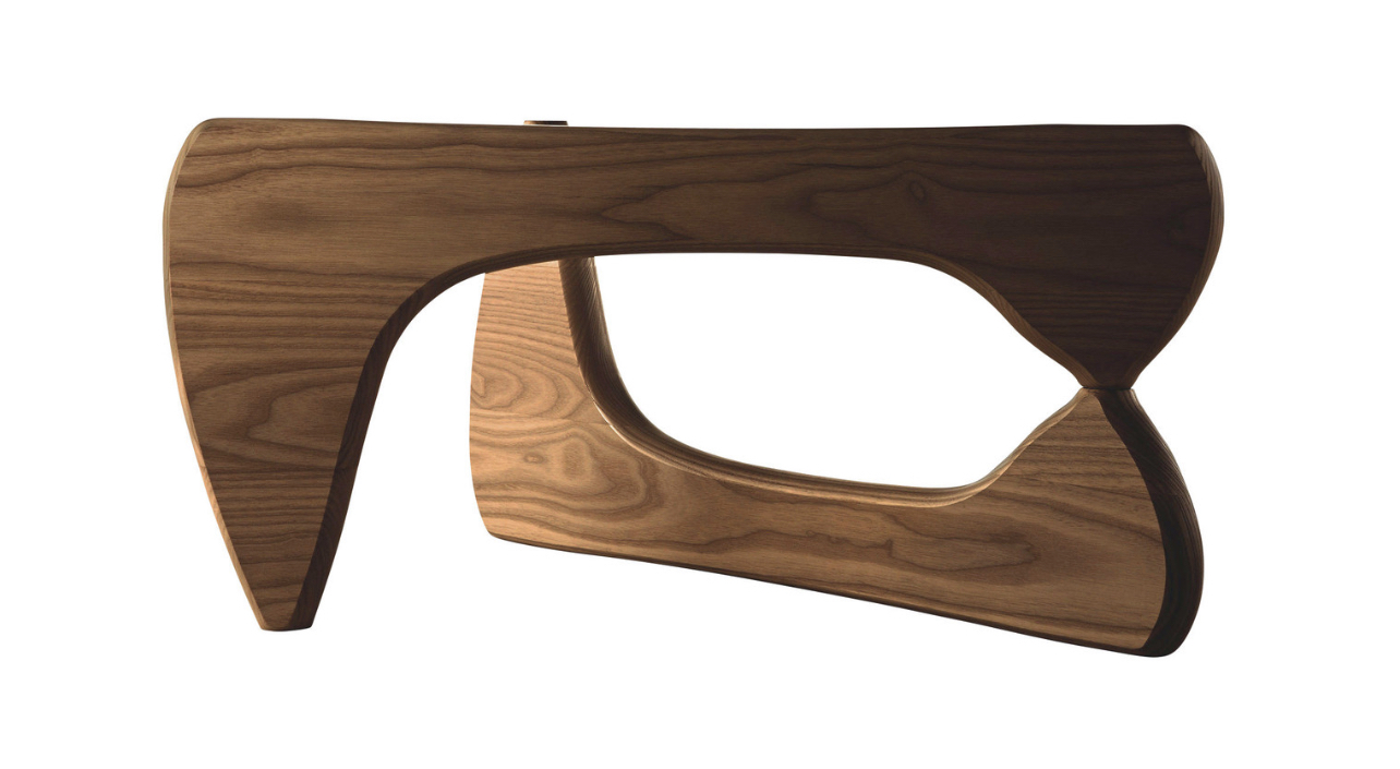 Noguchi inspired Designer Notting Hill Table Base Replica Legs - Black , Walnut , Oak , Natural stained finishes 