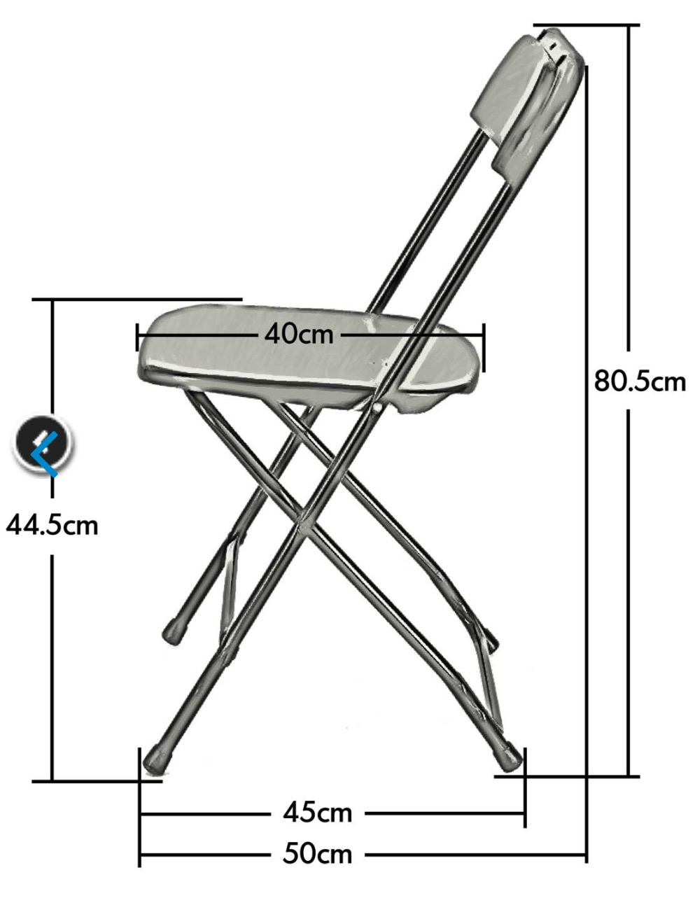 Plastic folding chair grey