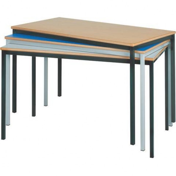 Rectangular Classroom Tables 1100x550 Spiral Stacking fully welded PVC or MDF edge