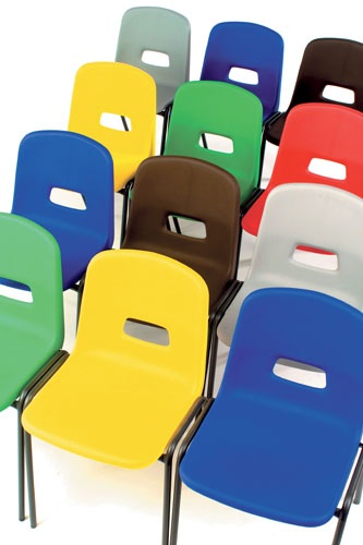 Reinspire ex Remploy skid base plastic chair 430 or 460 mm high
