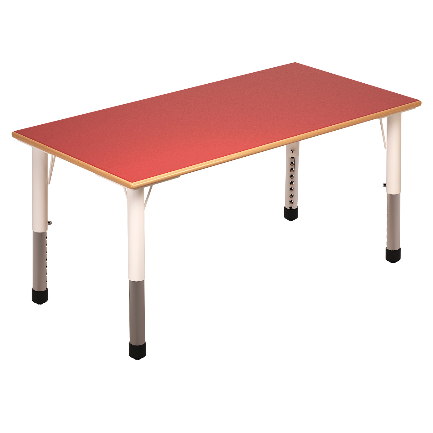 Childrens rectangular height adjustable table 1200 x 600 mm