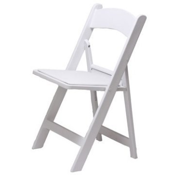 Resin folding chair white