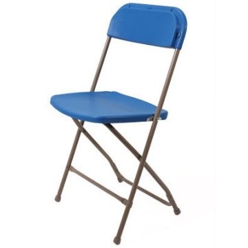 Plastic folding chair blue