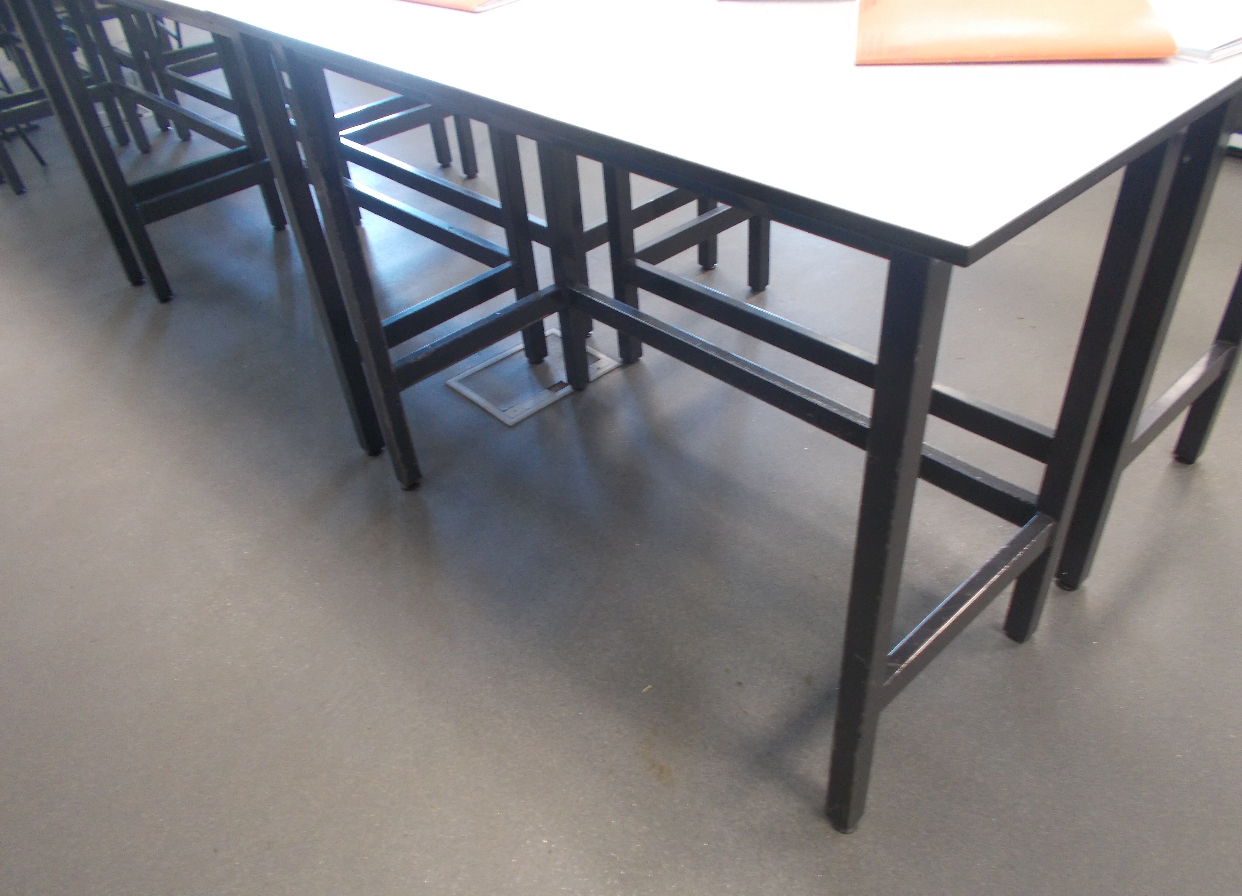 School Laboratory Table 16mm Trespa Top 40 mm tubular legs