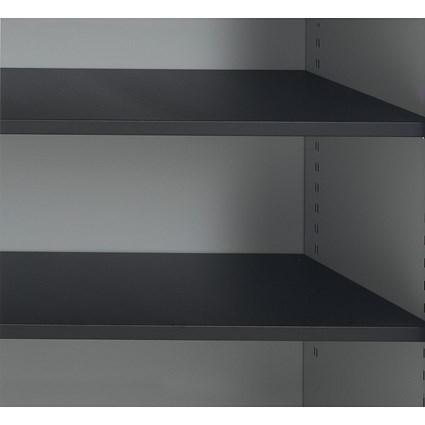 Side opening tambour cupboard shelf black 