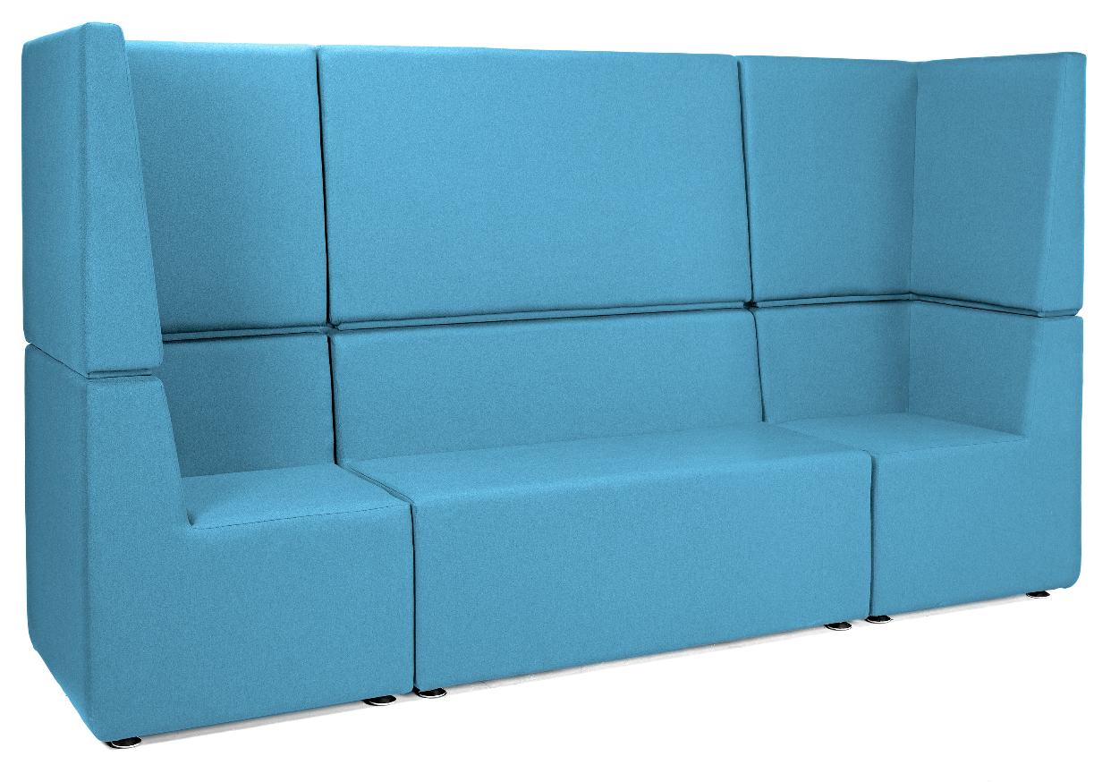 Special Booth set 4 seater with 2 corners High back 1540 h x  2760 w x 730 d