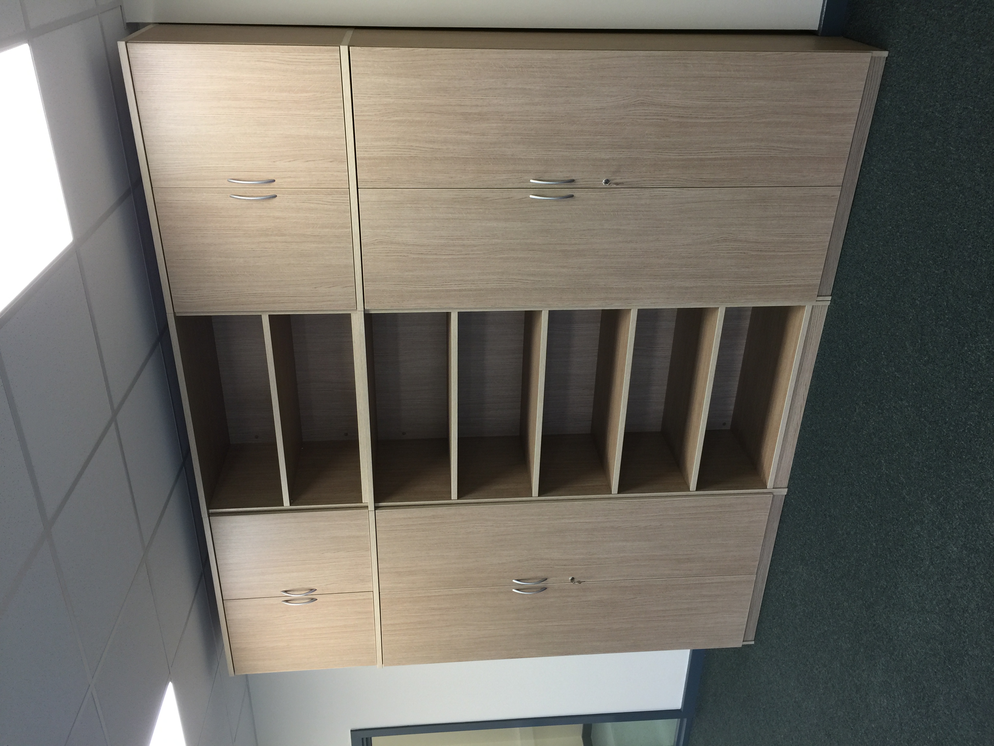 Special Storage Wall bookcase or cupboard  with top box various widths and heights and finishes