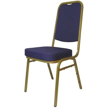 Steel Banqueting Chair blue and gold