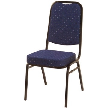 Steel Banqueting Chair blue and gold