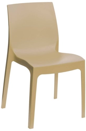 Strata Indoor or Outdoor polypropylene chair stacks 8 high Coffee