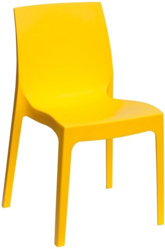 Strata Indoor or Outdoor polypropylene chair stacks 8 high Yellow