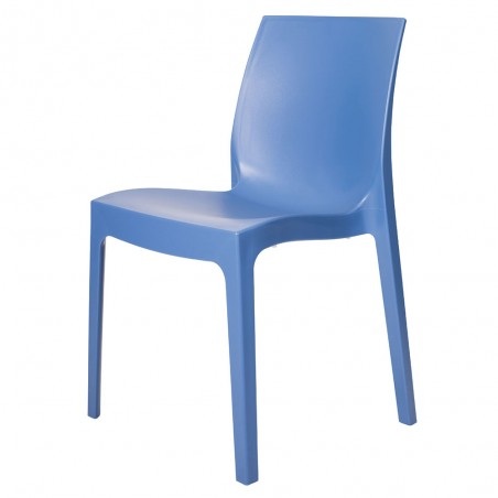 Strata Indoor or Outdoor polypropylene chair stacks 8 high Black 