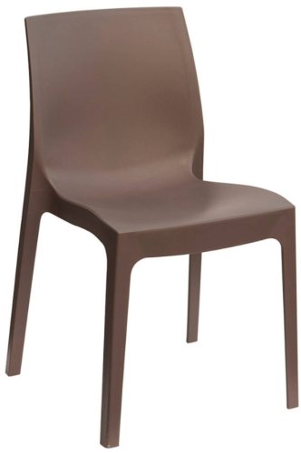 Strata Indoor or Outdoor polypropylene chair stacks 8 high brown