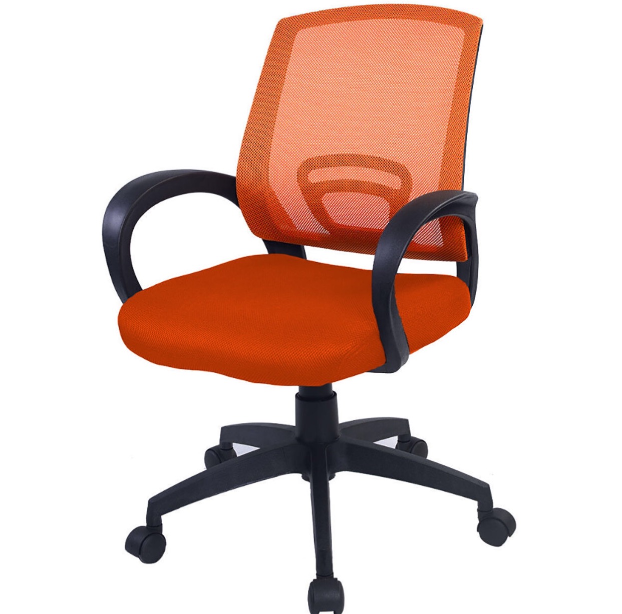 Student or Office mesh armchair  matching seat  and back colours orange