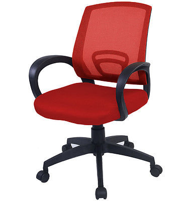 Student or Office mesh armchair  matching seat  and back colours red