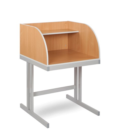 Study carrel with cantilever legs