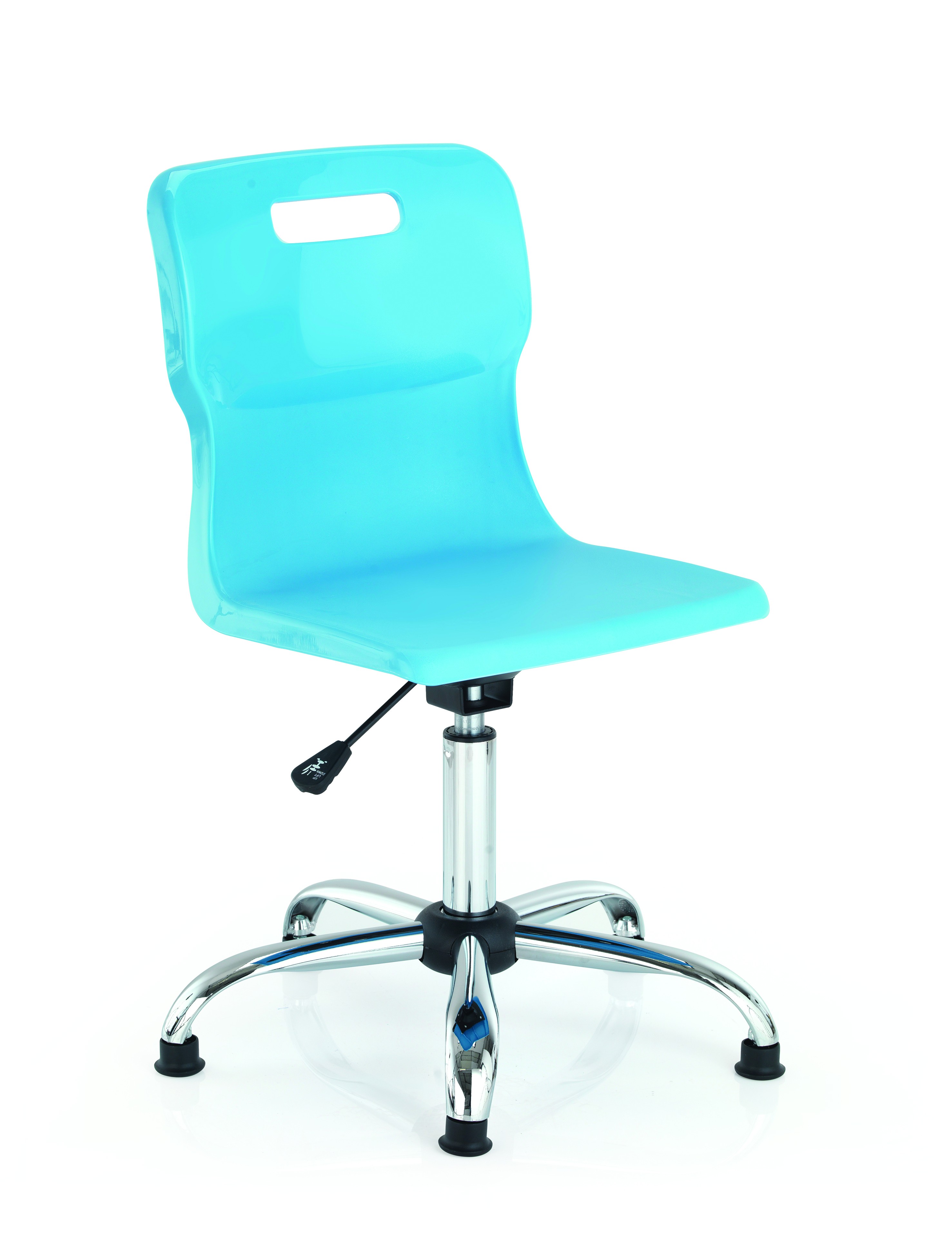 Titan Classroom Swivel Chair Purple seat chrome base
