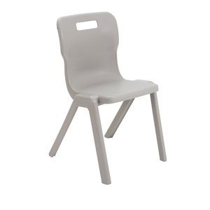 Titan One Piece Classroom Chair in Light Grey