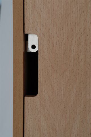 Wooden Locker single door storage beech melamine doors 1640h X 405w X 305d wardrobe with hanging rail