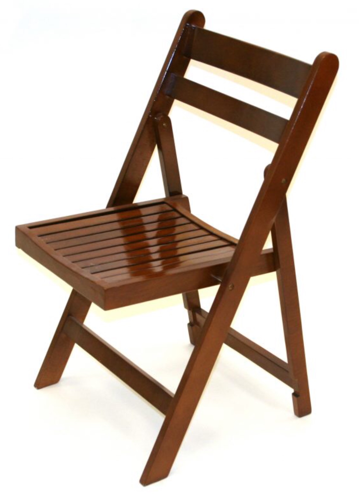 Wooden folding chair dark finish