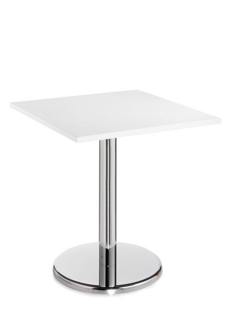 Pisa 800mm Diameter Bistro Table - White/Chrome