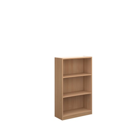 Economy bookcase 1236mm high in beech