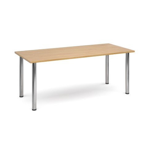 1800 Flexi Table Chrome radial Legs-Oak