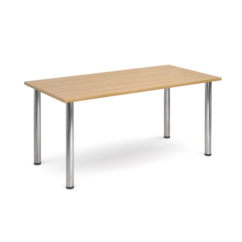 1600 Flexi Table Chrome radial Legs-Oak