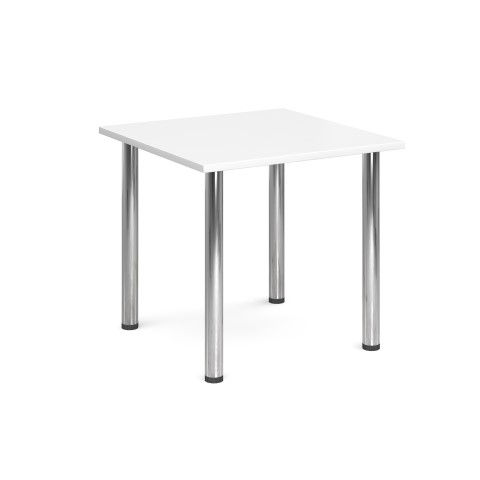800 Flexi Table Chrome radial Legs - White