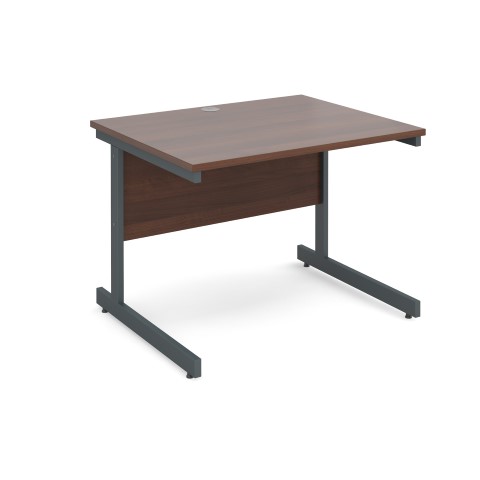 Contract 25 1000mm Straight Desk - Walnut