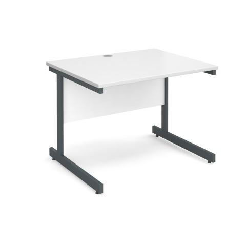 Contract 25 1000mm Straight Desk - White
