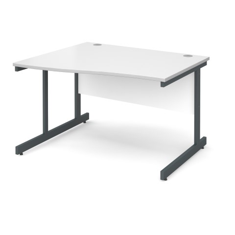 Contract 25 1200mm LH Wave Desk - White
