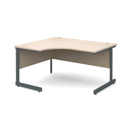 Contract 25 1400mm LH Ergonomic Desk - Maple