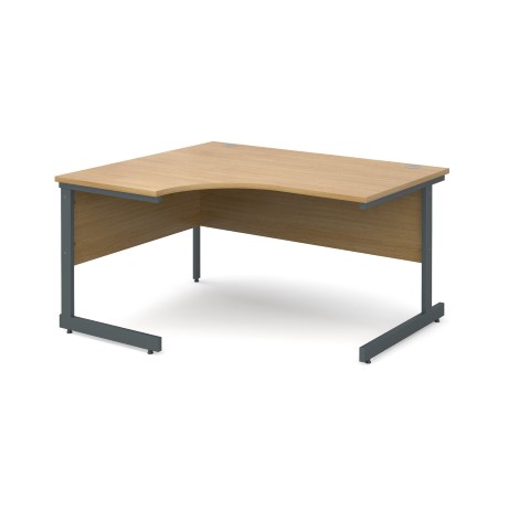 Contract 25 1400mm LH Ergonomic Desk - Oak