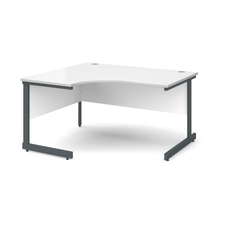Contract 25 1400mm LH Ergonomic Desk - White
