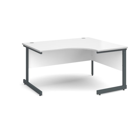 Contract 25 1400mm RH Ergonomic Desk - White