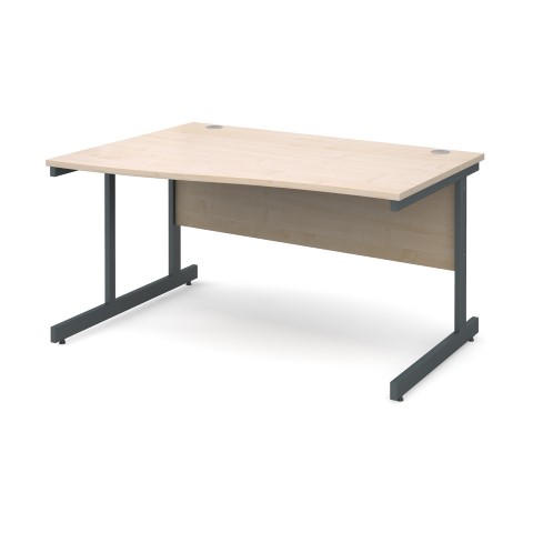 Contract 25 1400mm LH Wave Desk - Maple