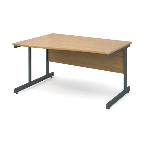 Contract 25 1400mm LH Wave Desk - Oak