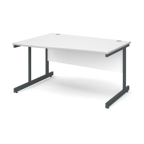 Contract 25 1400mm LH Wave Desk - White