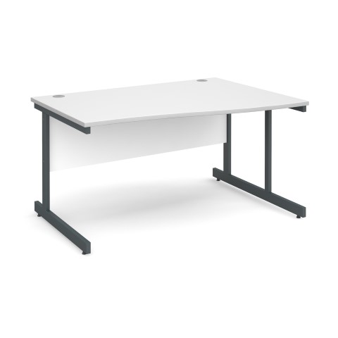 Contract 25 1400mm RH Wave Desk - White