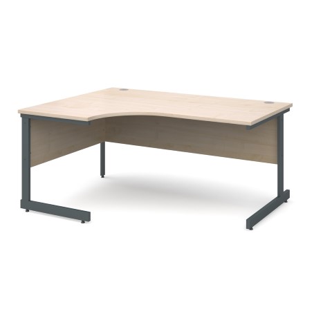 Contract 25 1600mm LH Ergonomic Desk - Maple