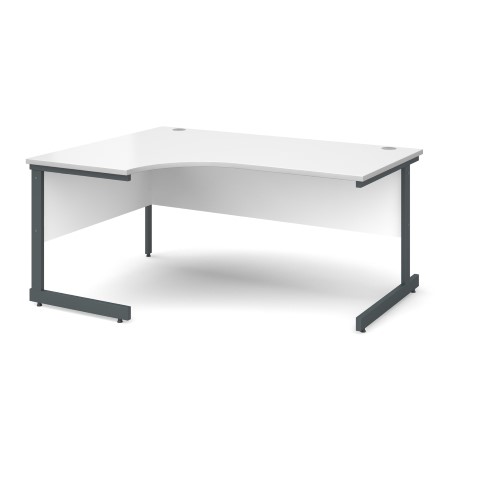 Contract 25 1600mm LH Ergonomic Desk - White