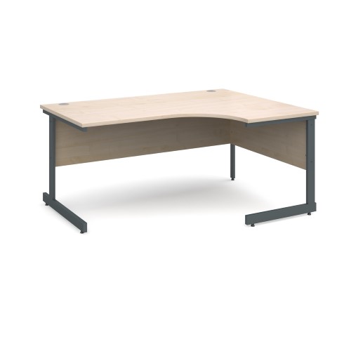 Contract 25 1600mm RH Ergonomic Desk - Maple